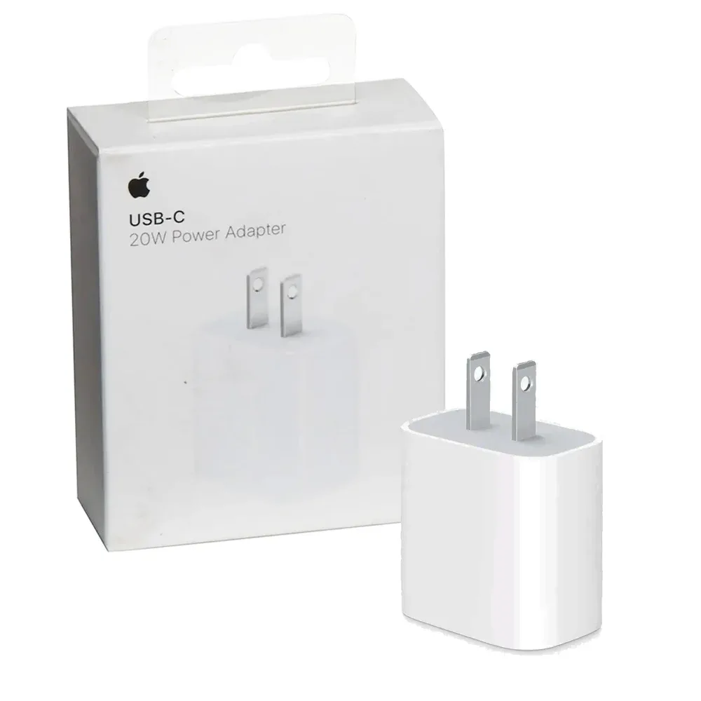 Cargador Apple Original USB-C 20W carga rápida Blanco
