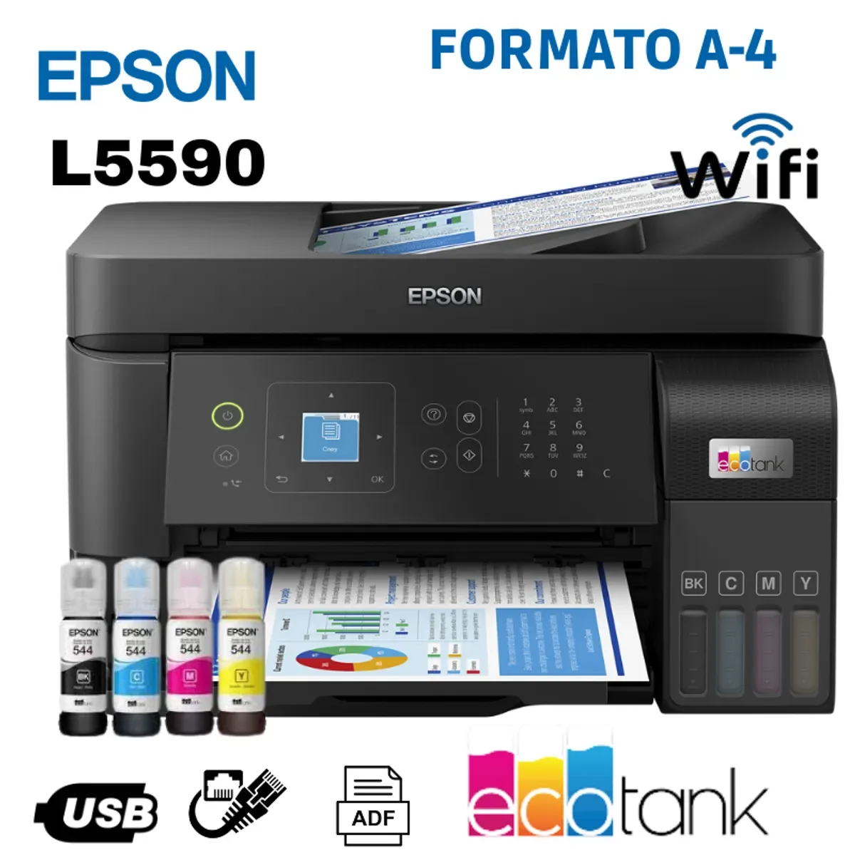 Impresora Epson Multifuncional EcoTank L5590 Color Wi-Fi