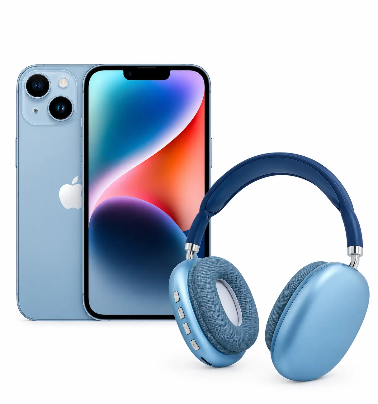 IPHONE 14 128GB BLUE + AUDIFONOS  SEMI NUEVO