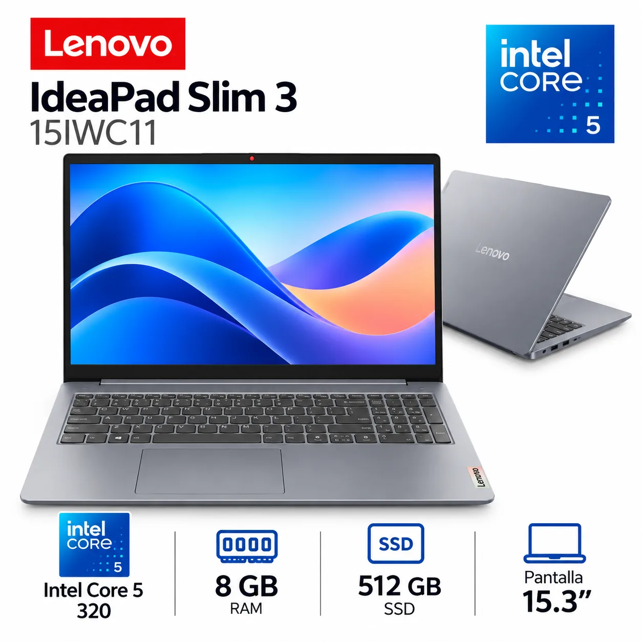 LAPTOP LENOVO IDEAPAD SLIM 3 15IWC11 – INTEL CORE 5 320