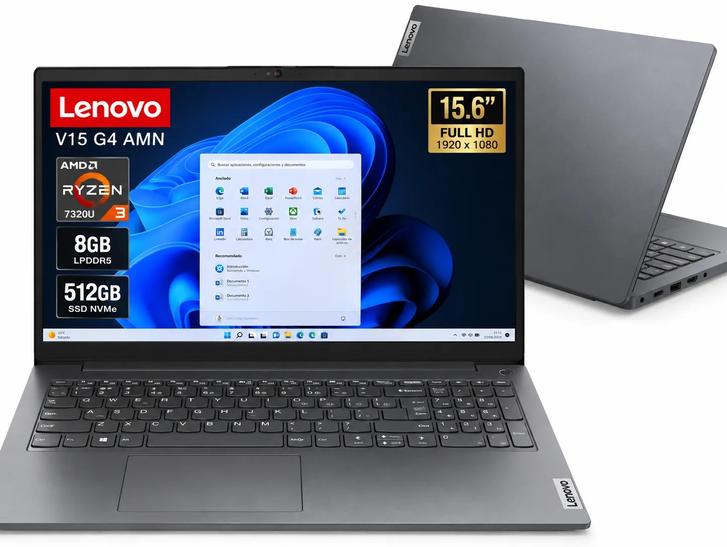 Lenovo V15 G4 AMN – Ryzen 3, 8GB RAM, 512GB SSD