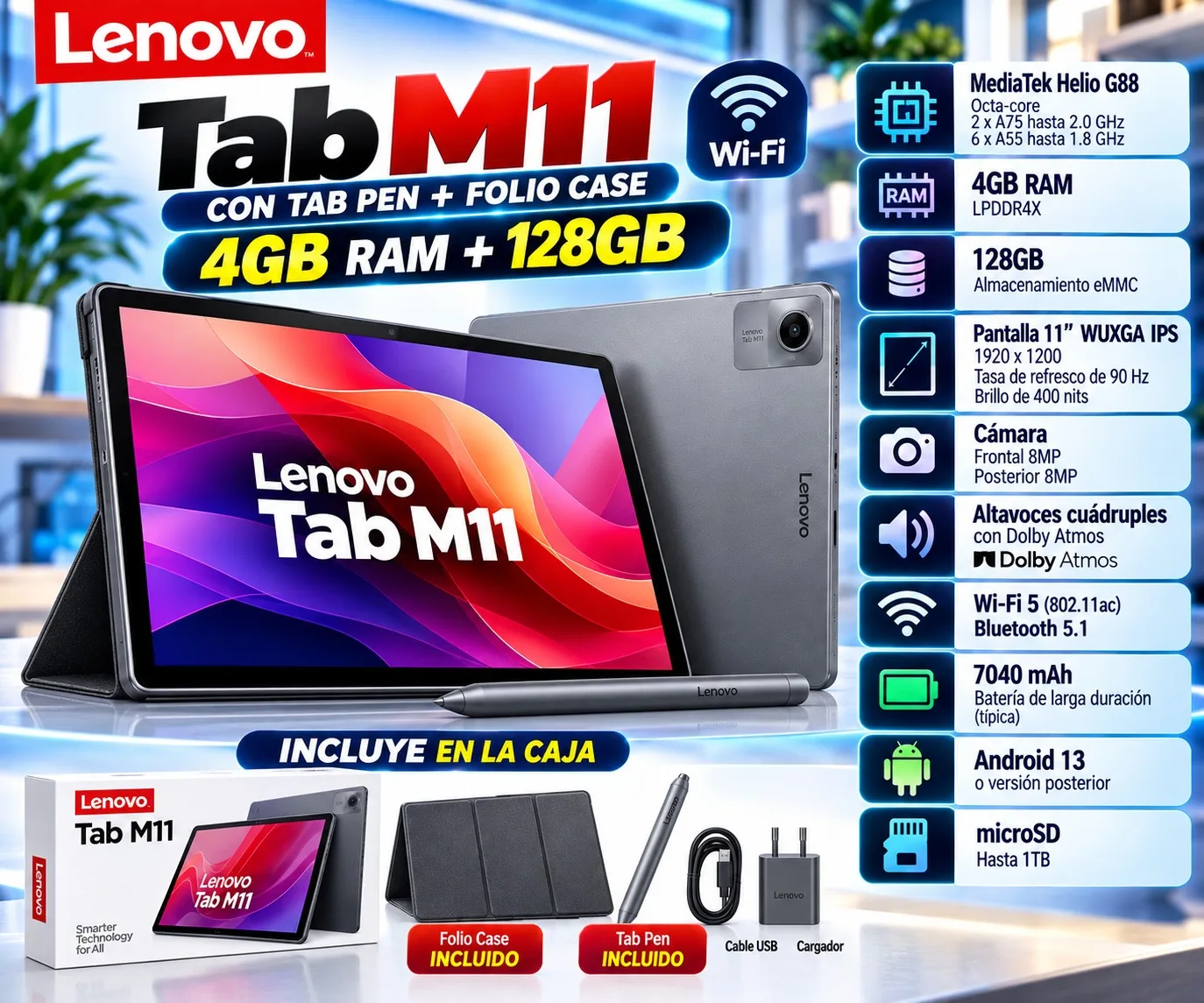 LENOVO TAB M11 | WI-FI | 4GB RAM | 128GB